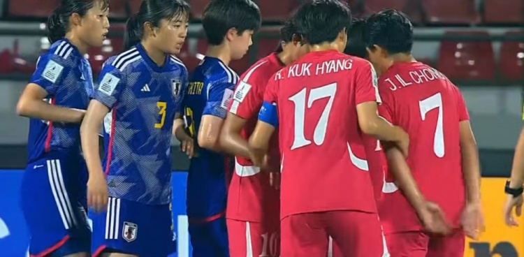 半场-日本女足U17暂0-0朝鲜 平川阳菜中柱朝鲜多脚射门被扑
